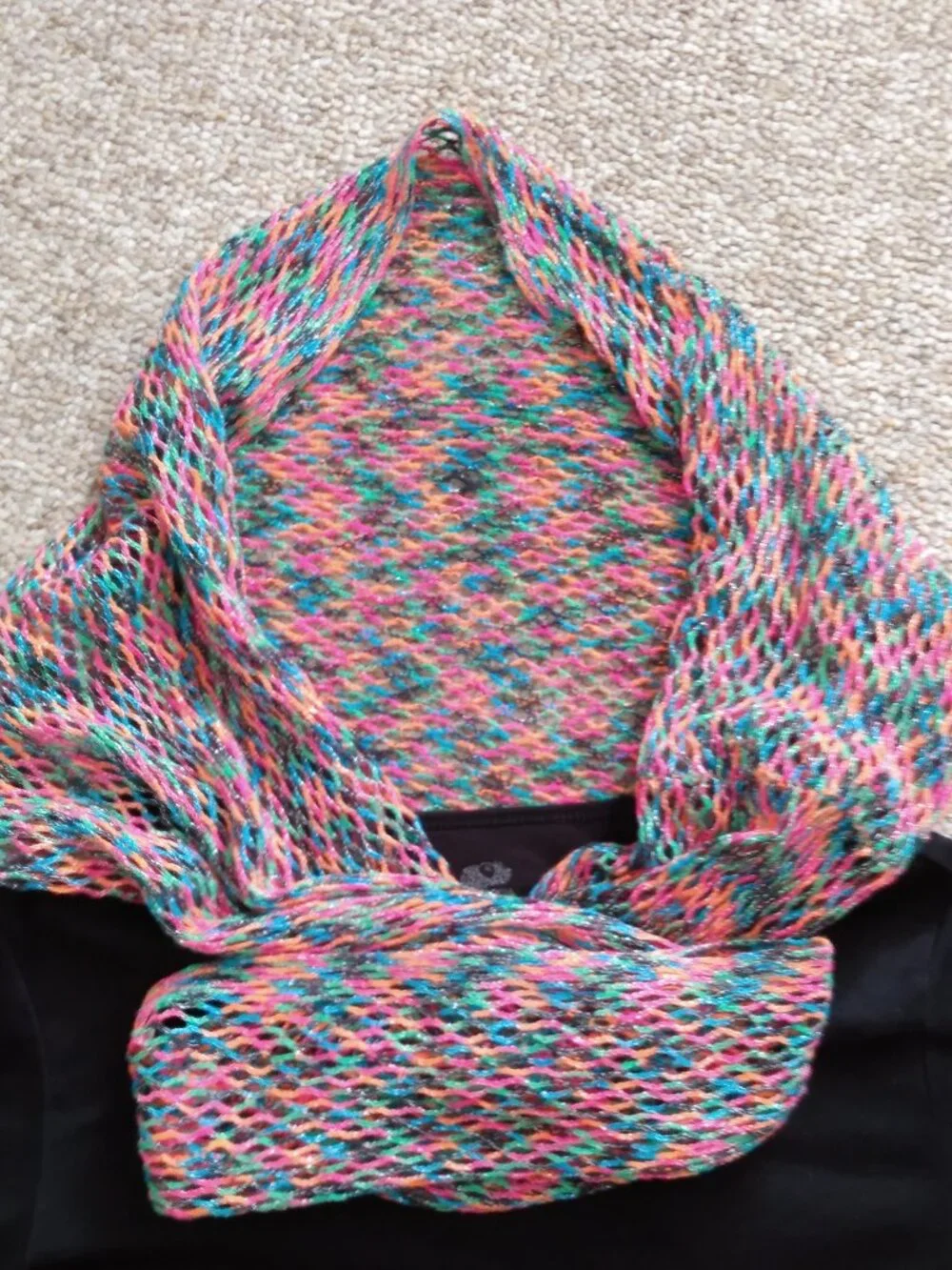 Scarf Women Infinity Circle Hoodie Preppy Multi-Colors With Shimmer